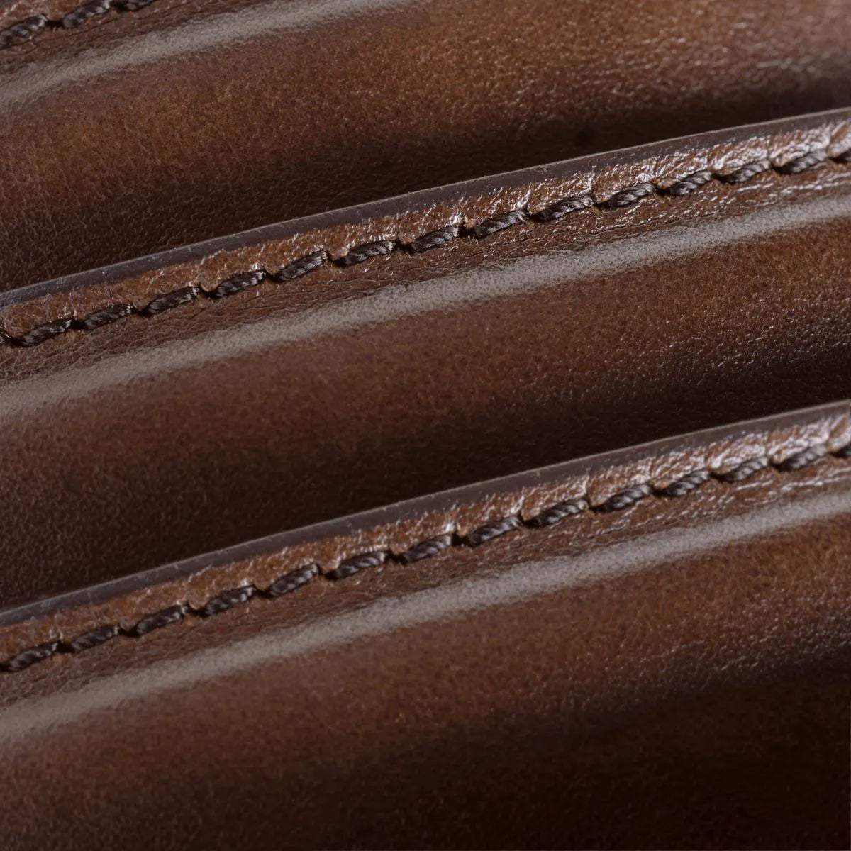 Wide Basic Dress Belt - Coffee Leather