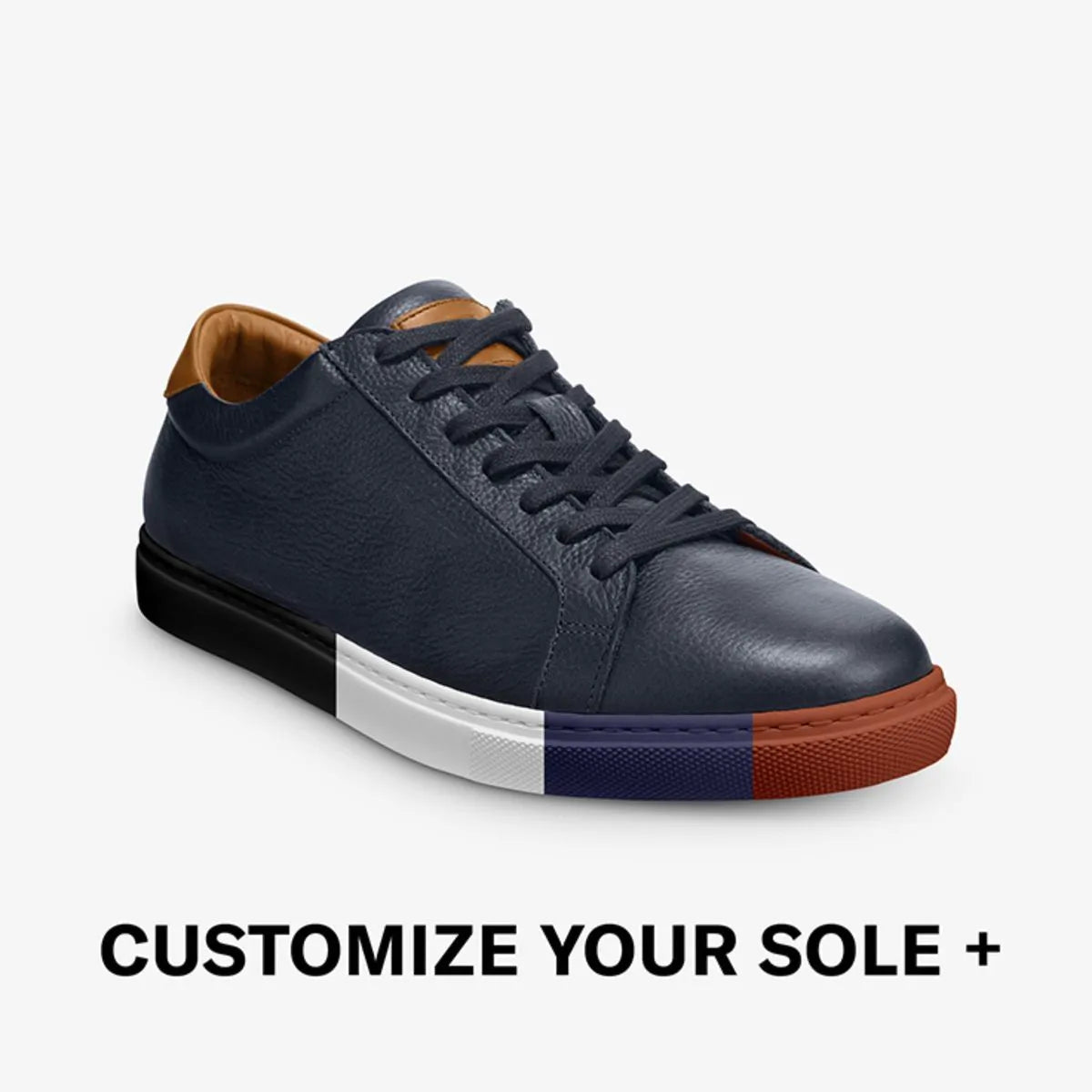 Courtside Lace-up Sneaker - Navy Leather