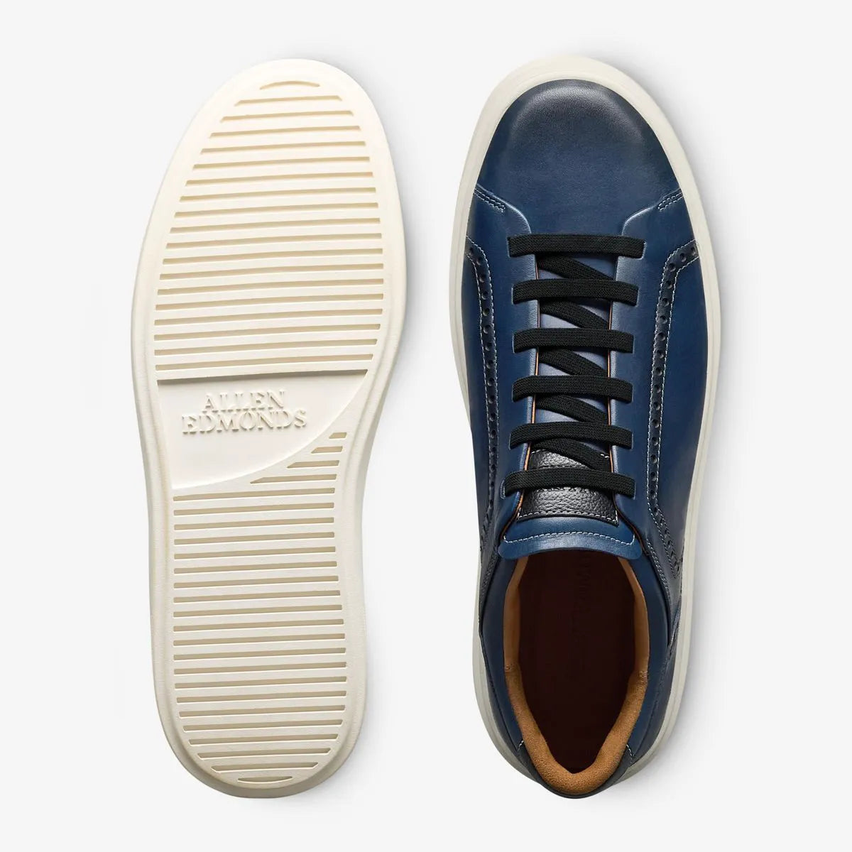 Oliver Slip-on Stretch-lace Brogue Sneaker - Navy Leather