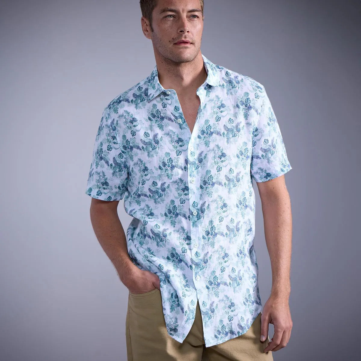 Bugatchi Orson Linen Shirt - Mint