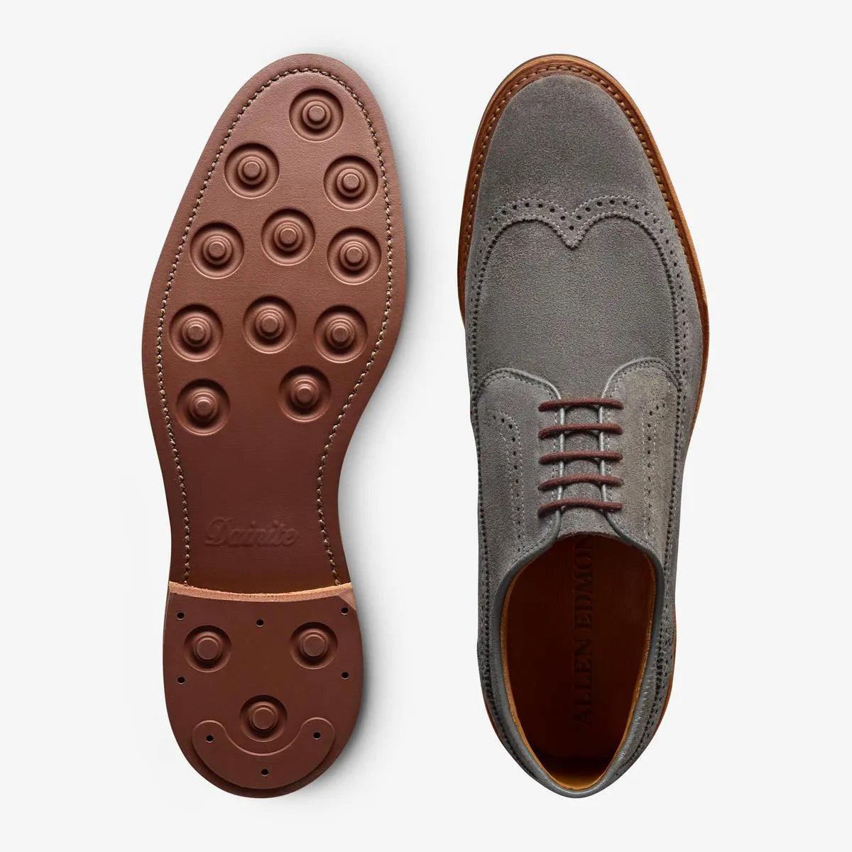 Winstonmok Wingtip Derby Dress Shoe - Grey Suede