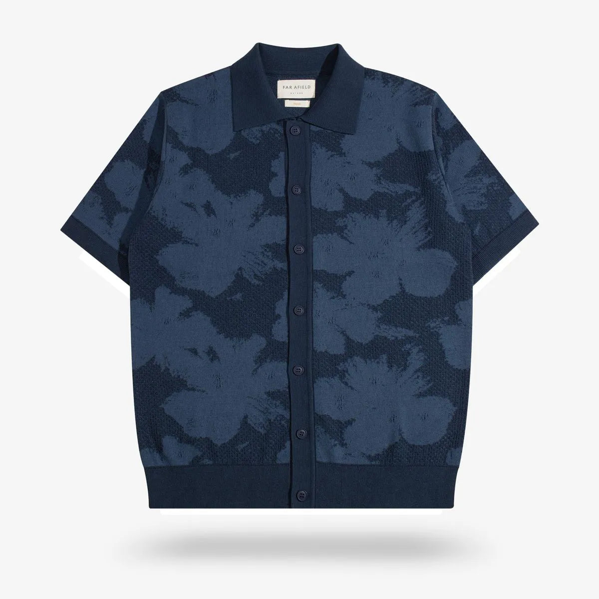 Far Afield Zigger Short-sleeve Cardigan - Navy