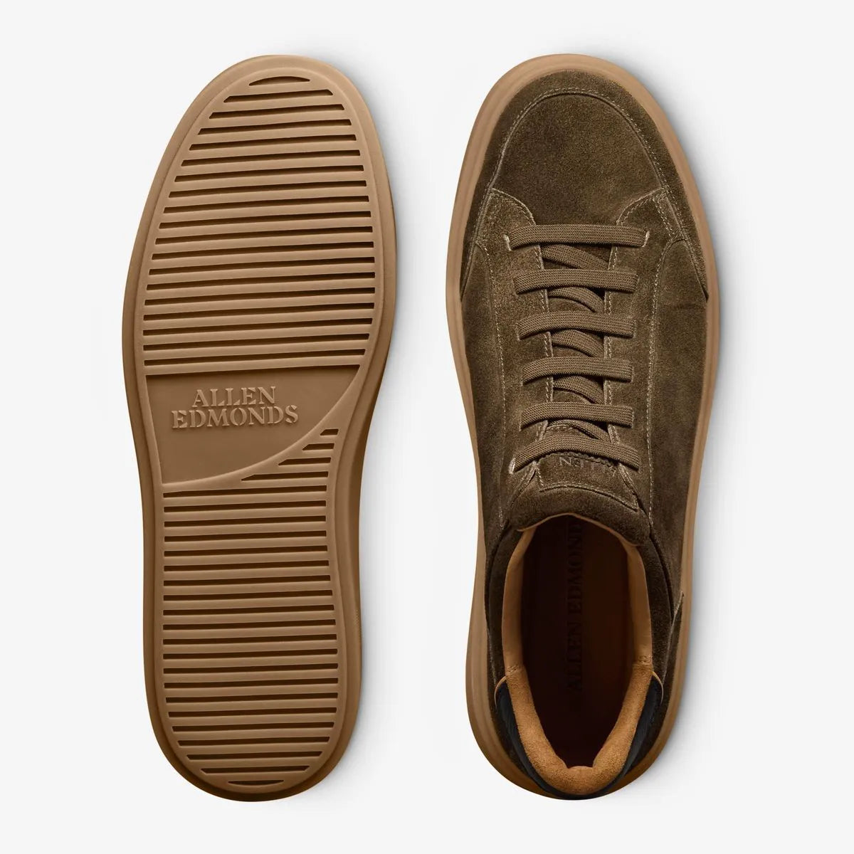 Oliver Slip-on Stretch-lace Sneaker - Dark Olive Green Suede