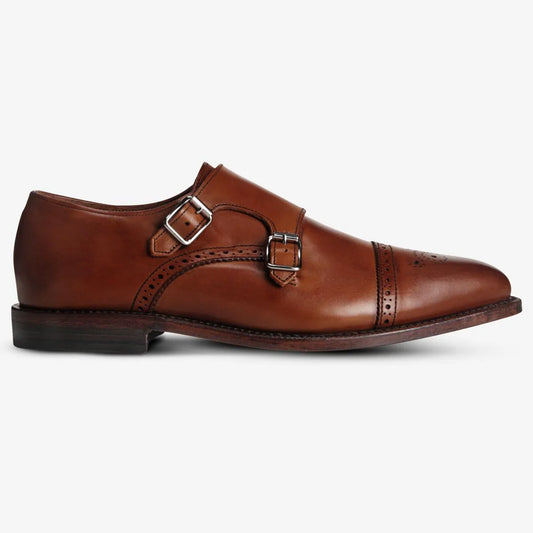 St. John's Double Monk Strap Dress Shoe - Dark Chili Leather