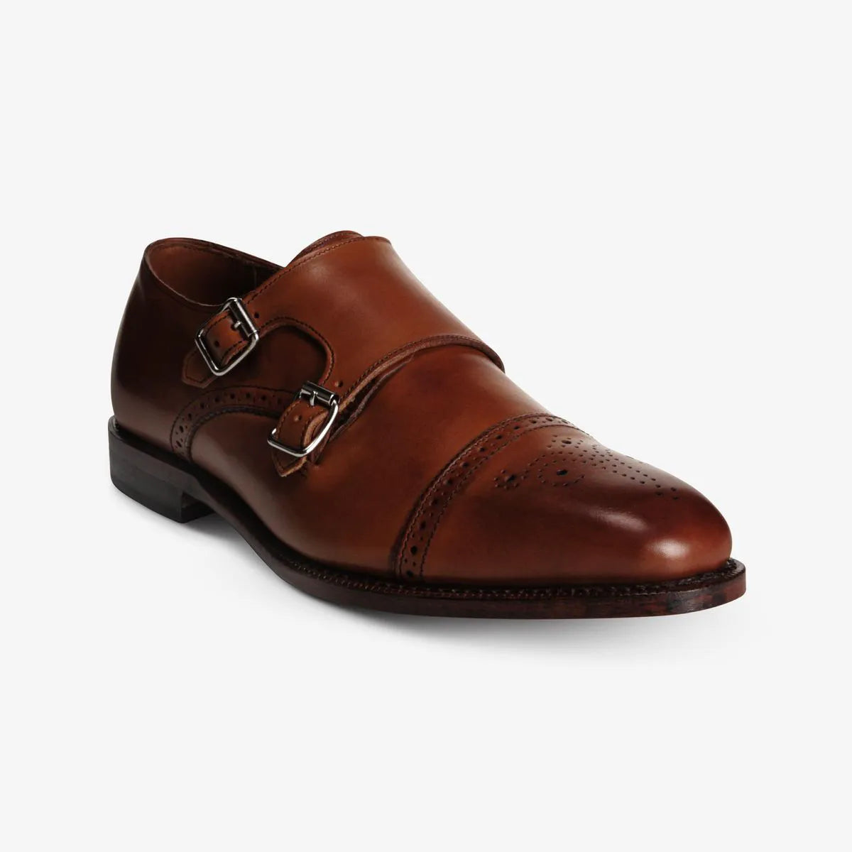St. John's Double Monk Strap Dress Shoe - Dark Chili Leather