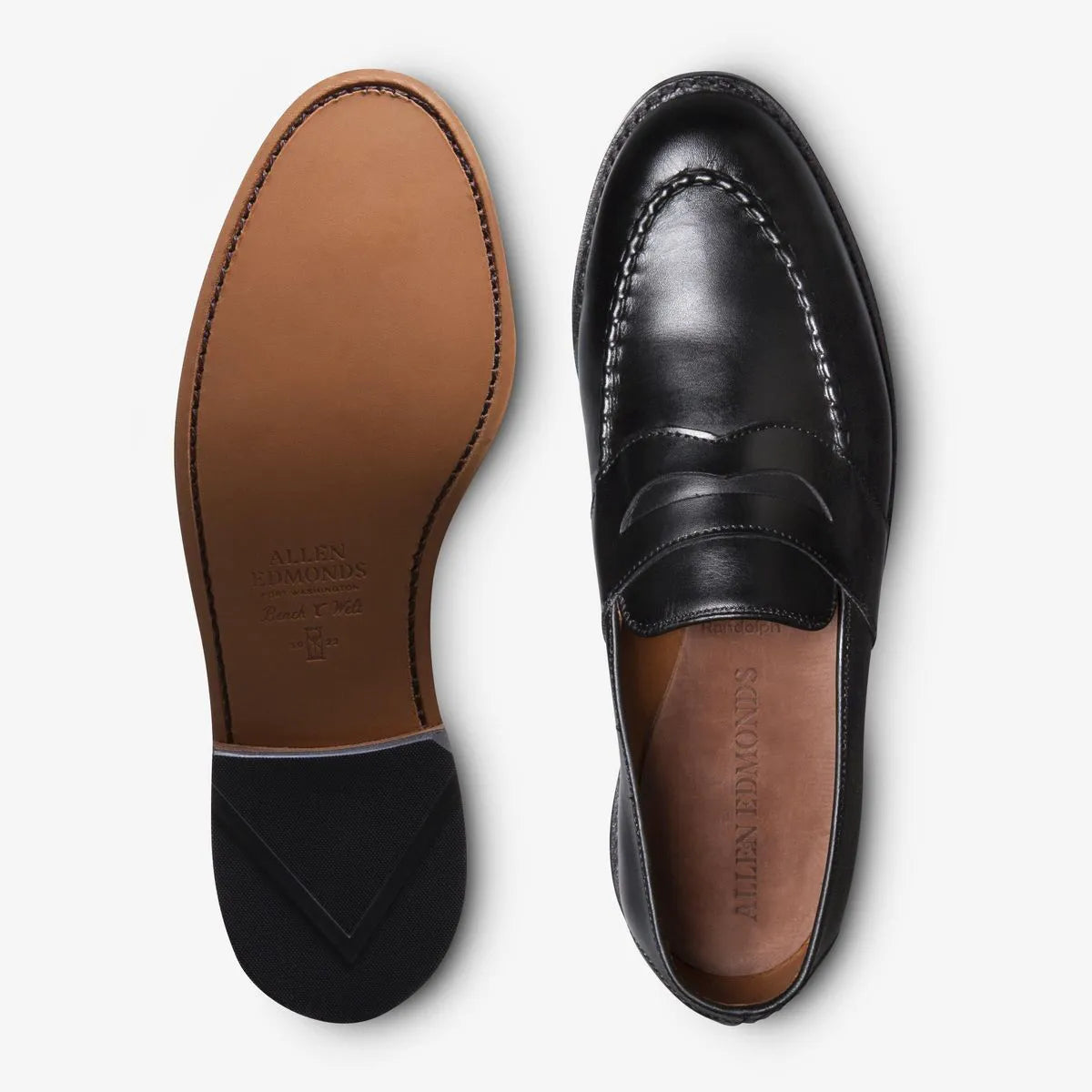Randolph Penny Loafer - Black Leather
