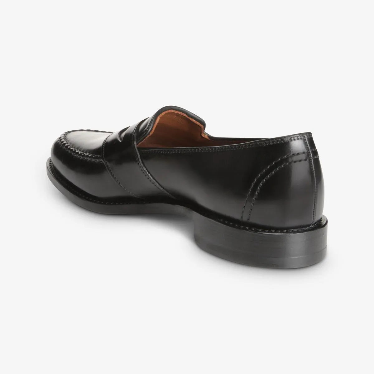 Randolph Shell Cordovan Penny Loafer - Black Cordovan Leather
