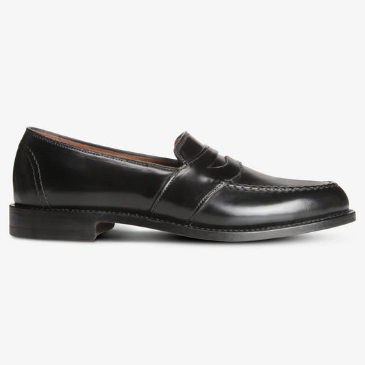 Randolph Shell Cordovan Penny Loafer - Black Cordovan Leather