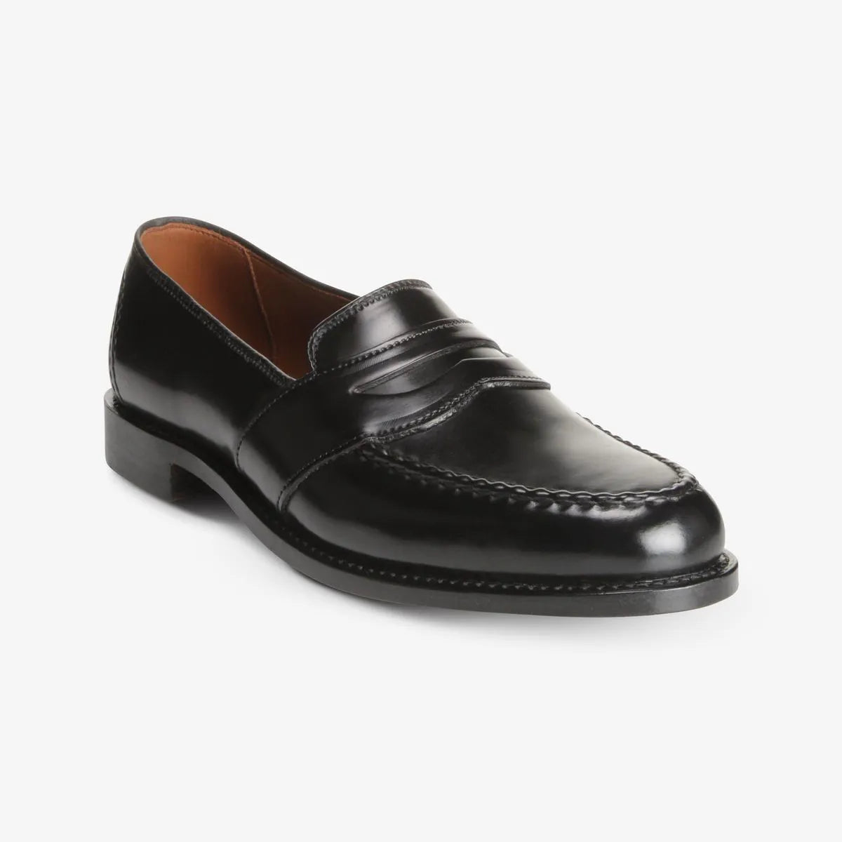 Randolph Shell Cordovan Penny Loafer - Black Cordovan Leather