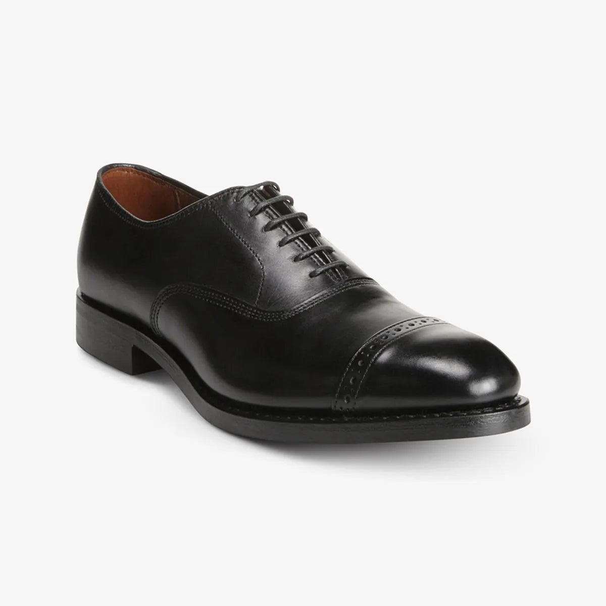 Fifth Avenue Cap-toe Oxford Dress Shoe with Dainite Sole - Black Leather