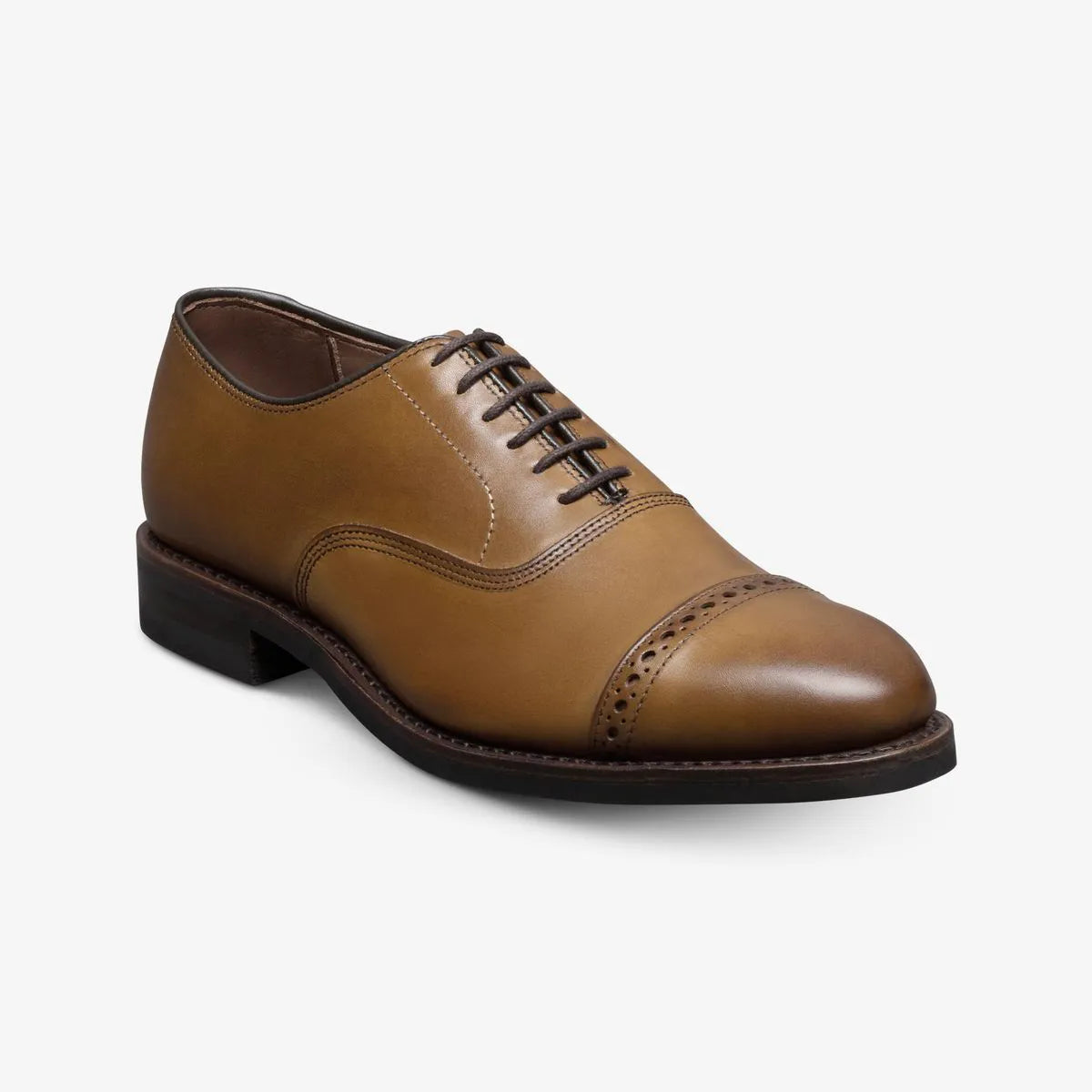 Fifth Avenue Cap-toe Oxford Dress Shoe with Dainite Sole - Walnut Brown Leather