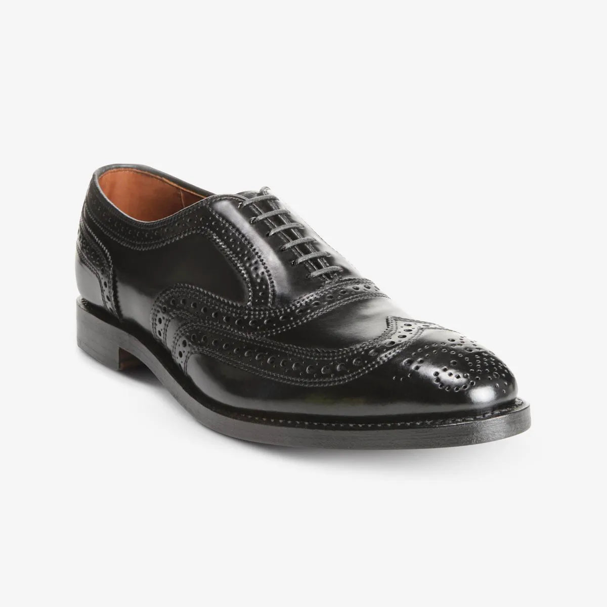 Cambridge Shell Cordovan Wingtip Dress Shoe - Black Cordovan Leather