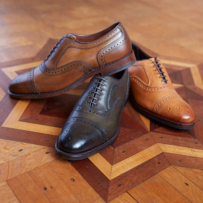 Factory Second Strand Cap-Toe Oxford Dress Shoe - Walnut Brown