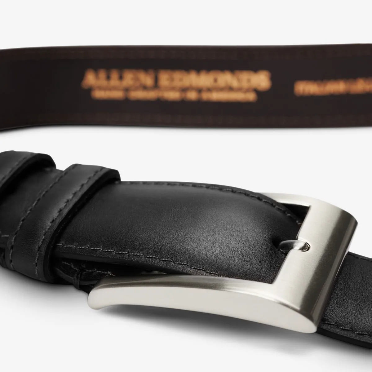 Wide Basic Dress Belt - Black Leather