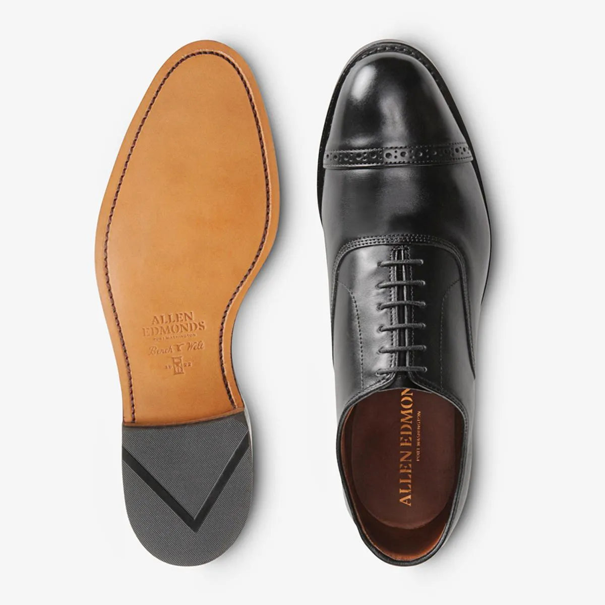 Factory Second Fifth Avenue Cap-toe Oxford Dress Shoe - Black Leather