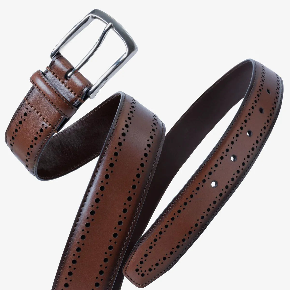 Manistee Dress Belt - Chili Leather
