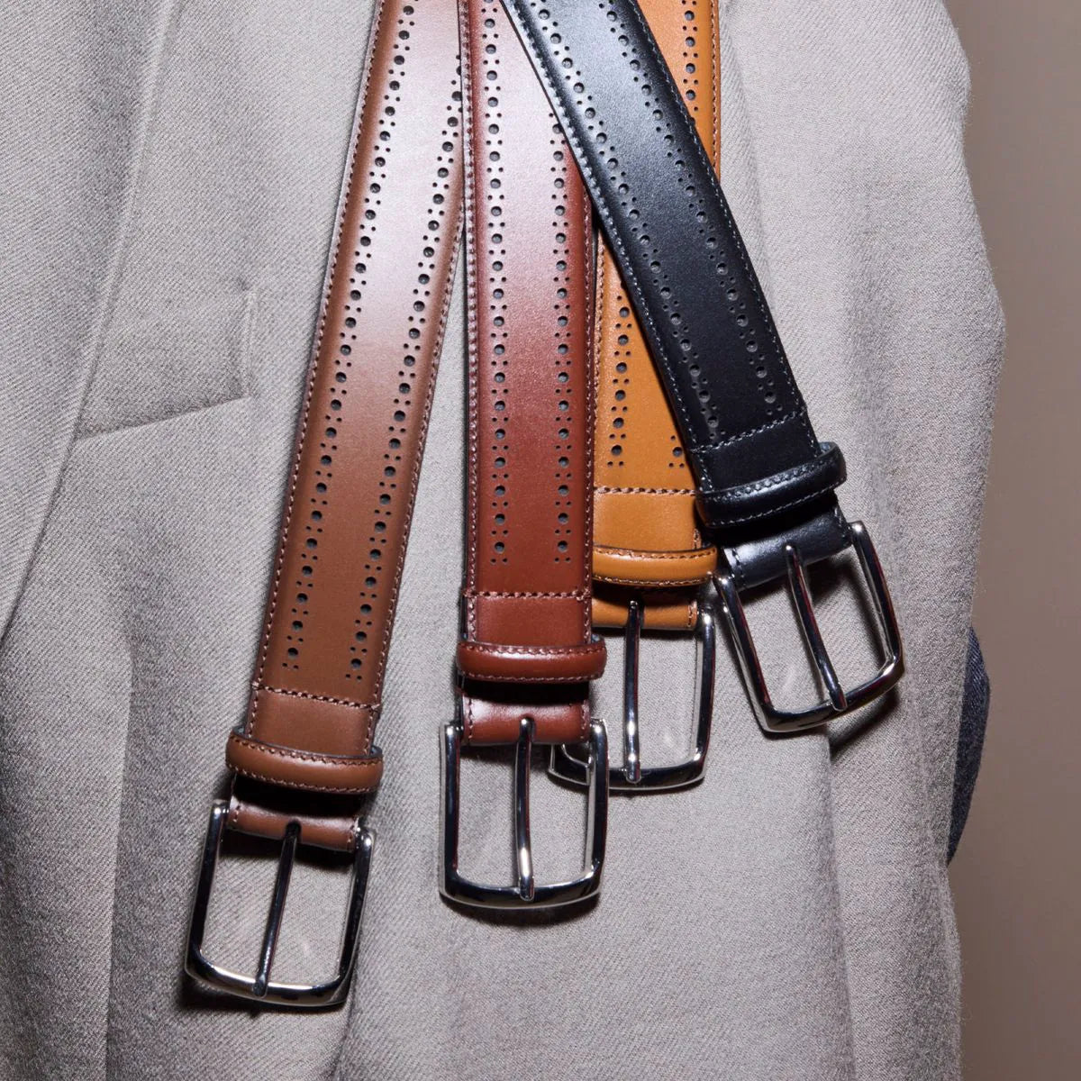 Manistee Dress Belt - Chili Leather