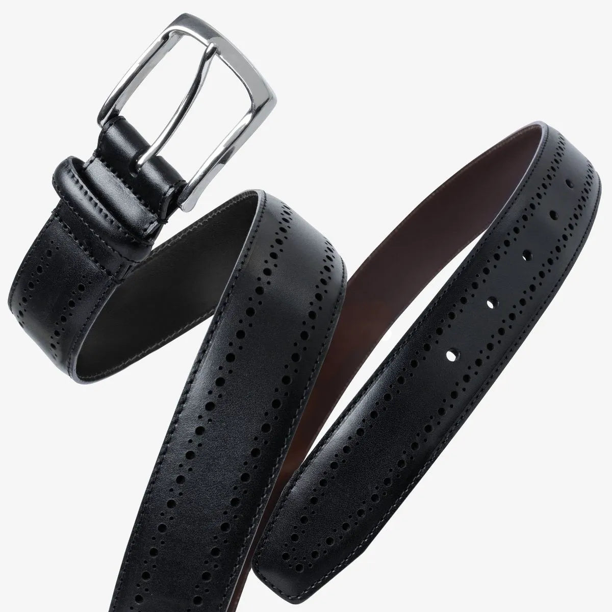 Manistee Dress Belt - Black Leather