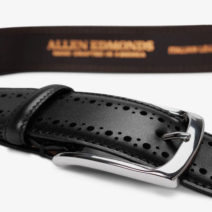 Manistee Dress Belt - Black Leather