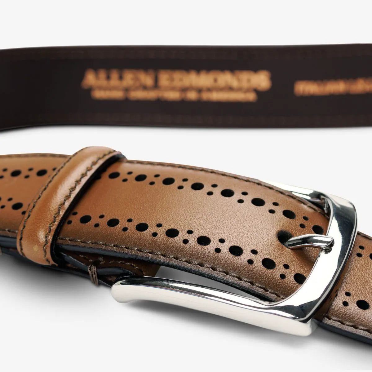 Manistee Dress Belt - Walnut Brown Leather