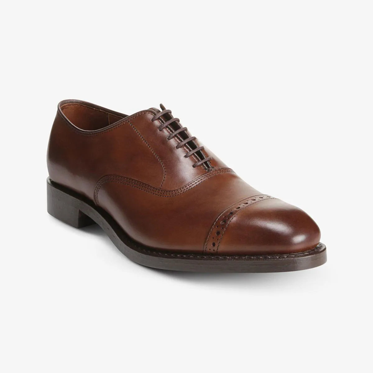 Fifth Avenue Cap-toe Oxford Dress Shoe with Dainite Sole - Coffee Brown Leather
