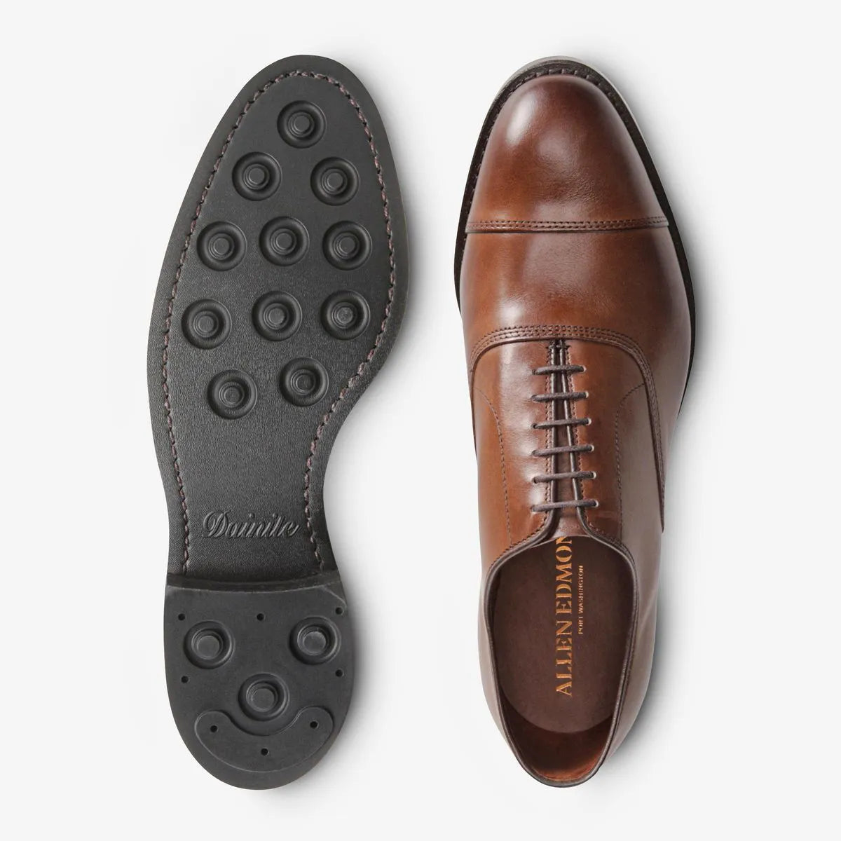 Park Avenue Cap-toe Oxford Dress Shoe with Dainite Sole - Coffee Brown Leather