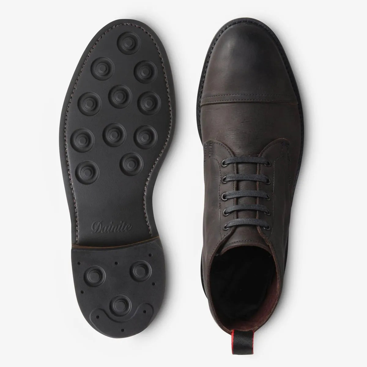 Patton Cap-toe Boot with Dainite Rubber Sole - Grey Leather