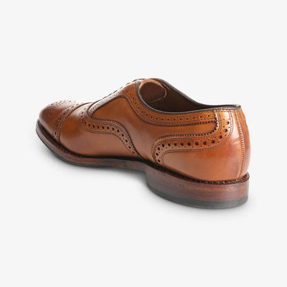Strand Cap-toe Oxford Dress Shoe with Combination Tap Sole - Walnut Brown Leather