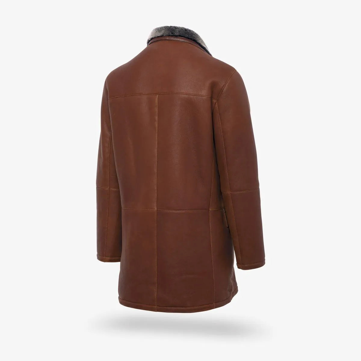 Silky Shearling Jacket - Cognac