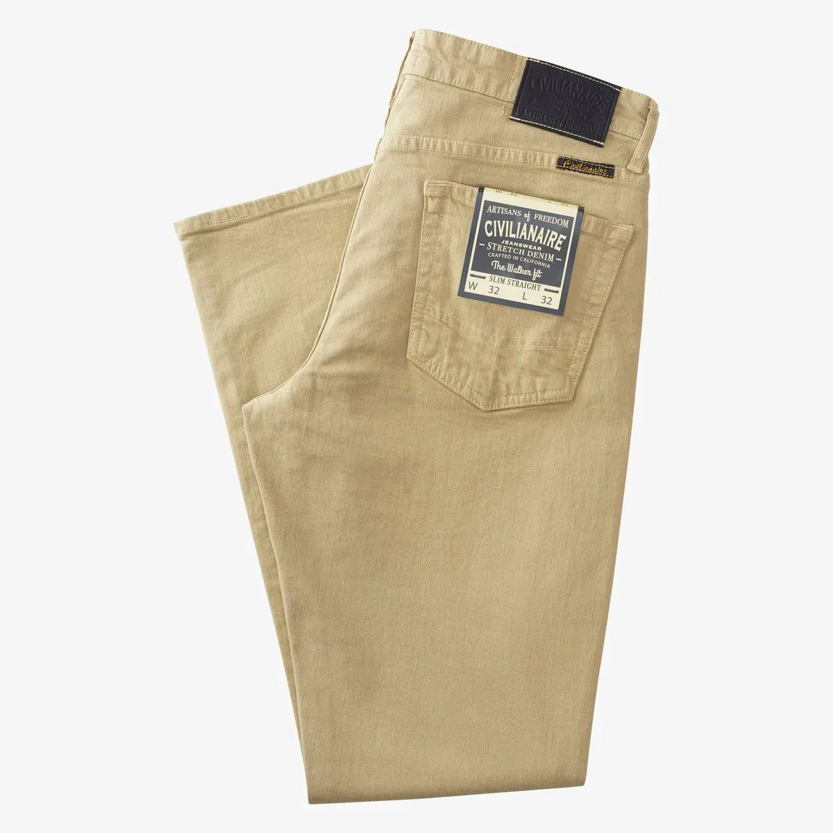 Civilianaire Walker Slim-straight Fit Jeans - Khaki