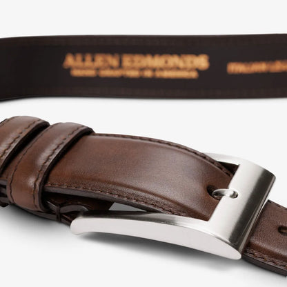 Wide Basic Dress Belt - Coffee Leather