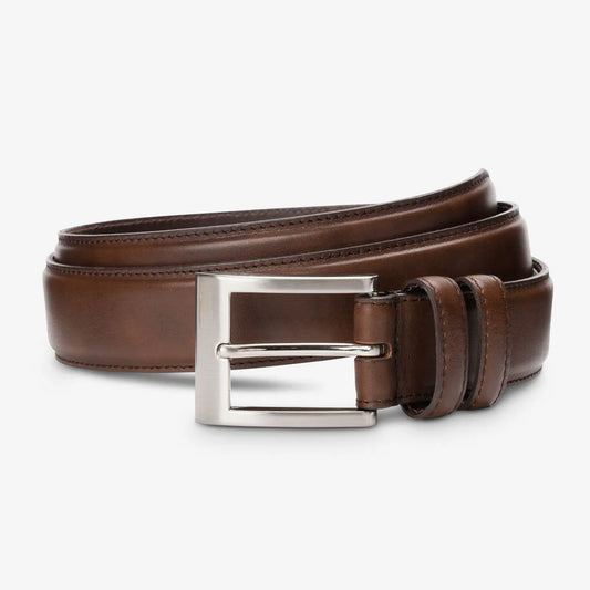 Wide Basic Dress Belt - Coffee Leather