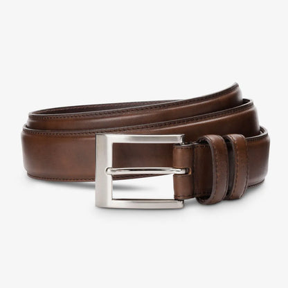 Wide Basic Dress Belt - Coffee Leather