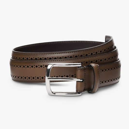 Manistee Dress Belt - Coffee Brown Leather