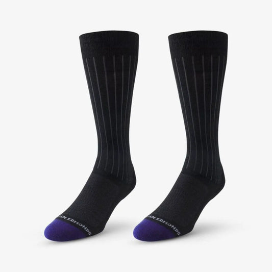 Mid-calf Cotton Air Dress Socks - Black