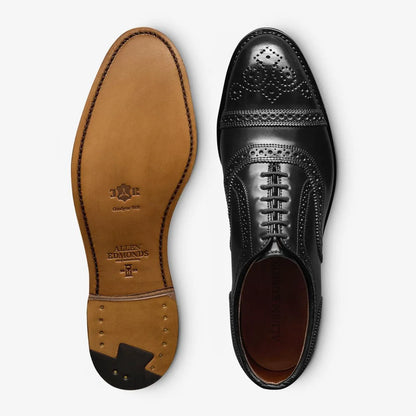 Strand Shell Cordovan Cap-toe Oxford Dress Shoe - Black Cordovan Leather