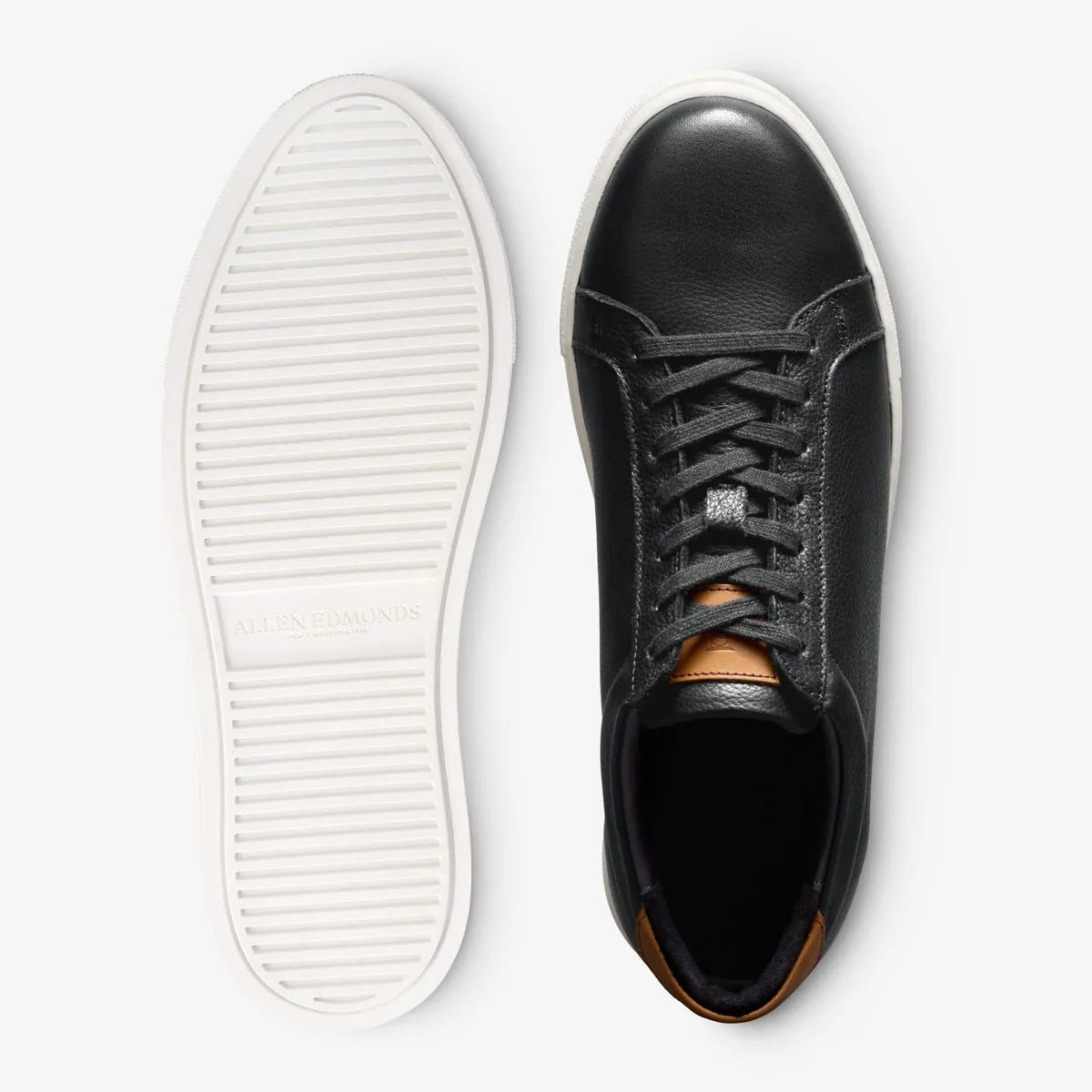 Courtside Lace-up Sneaker - Black Leather