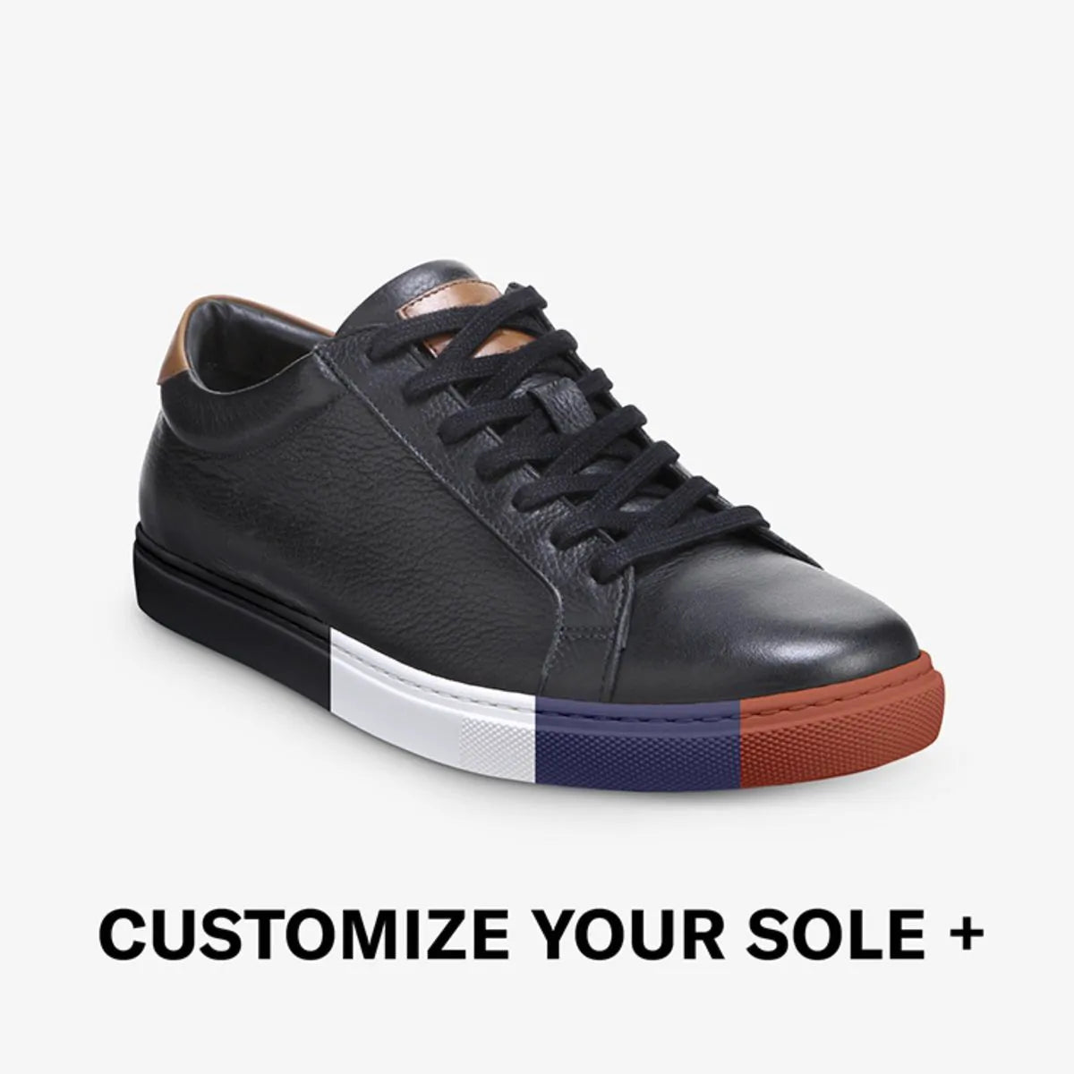 Courtside Lace-up Sneaker - Black Leather