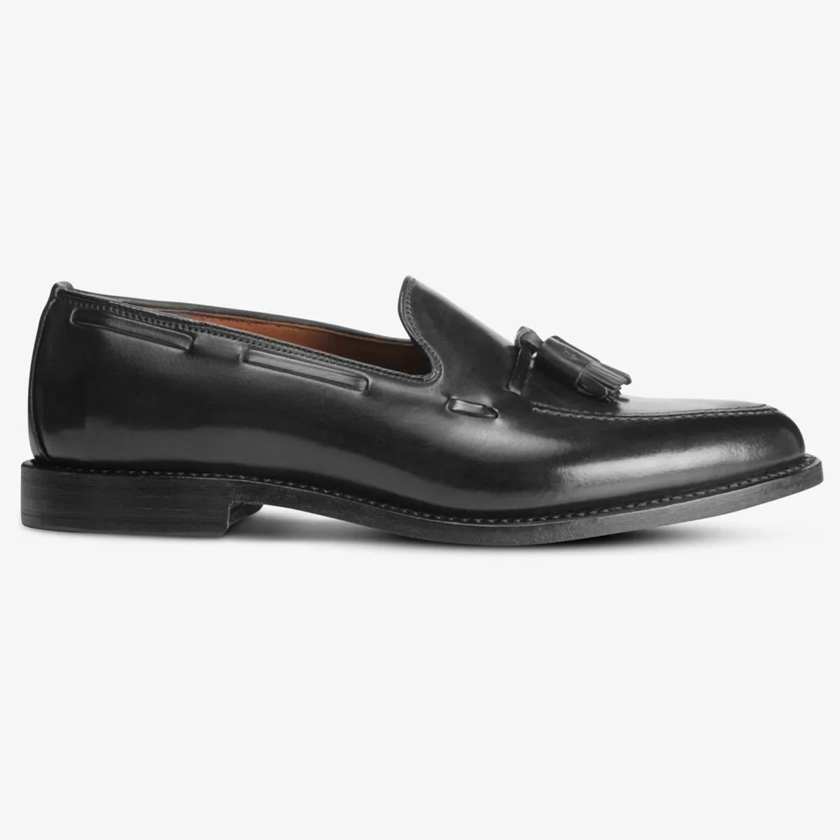 Grayson Shell Cordovan Tassel Loafer - Black Cordovan Leather