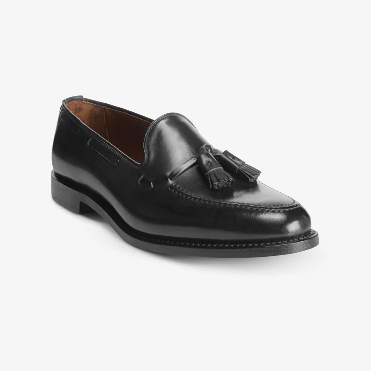 Grayson Shell Cordovan Tassel Loafer - Black Cordovan Leather
