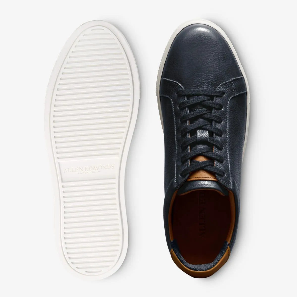 Courtside Lace-up Sneaker - Navy Leather