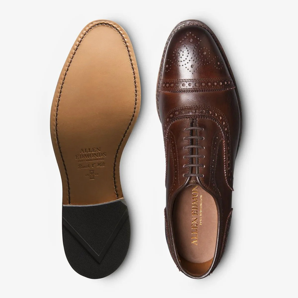 Strand Cap-toe Oxford Dress Shoe - Mahogany Leather