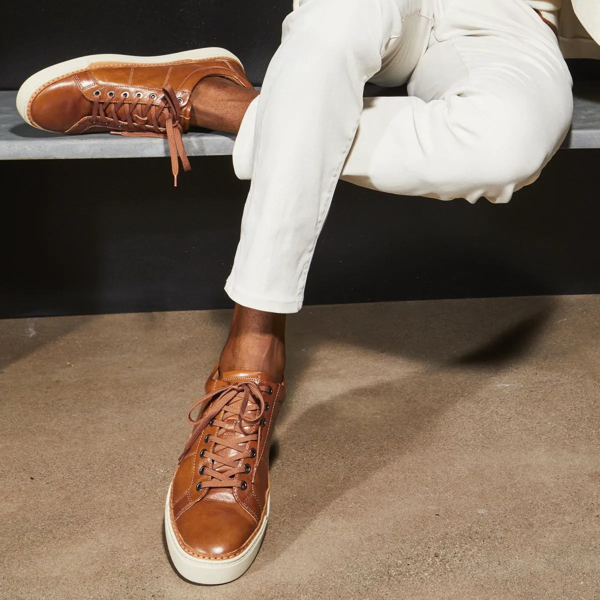 Porter City Derby Lace-up Sneaker - Walnut Brown Leather