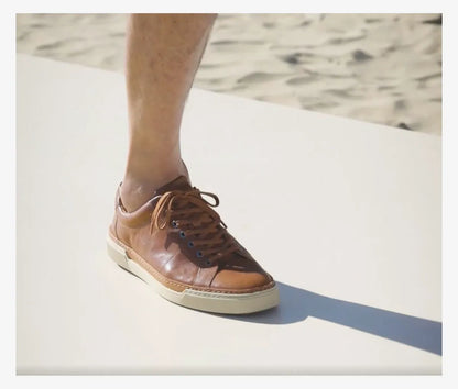 Porter City Derby Lace-up Sneaker - Walnut Brown Leather