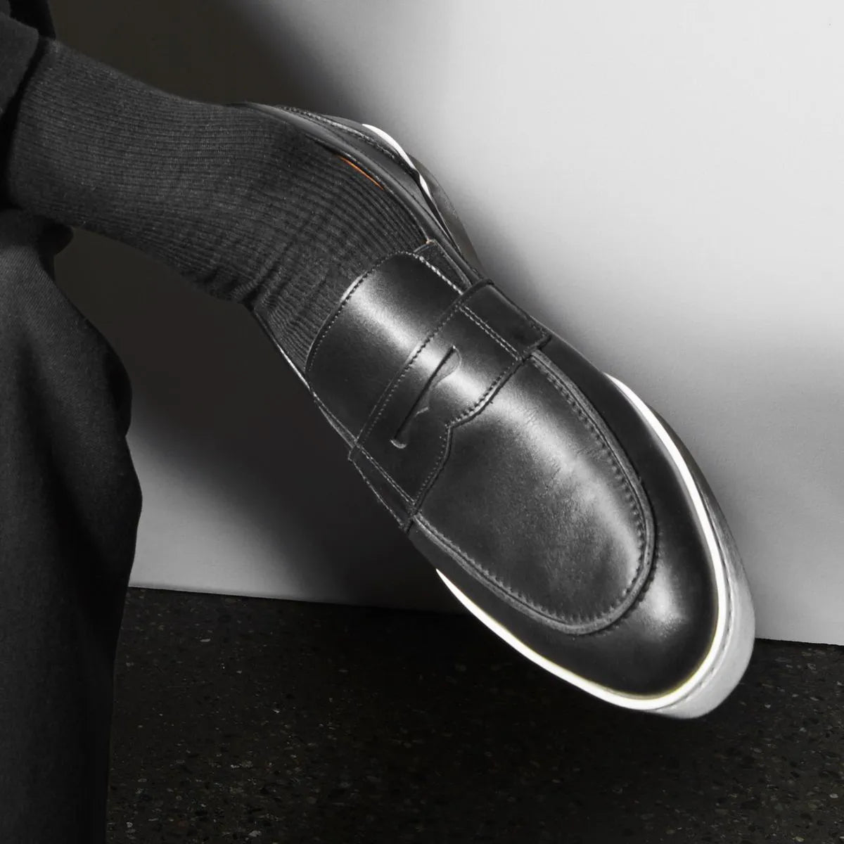 Randolph Slip-on Sneaker - Black Leather