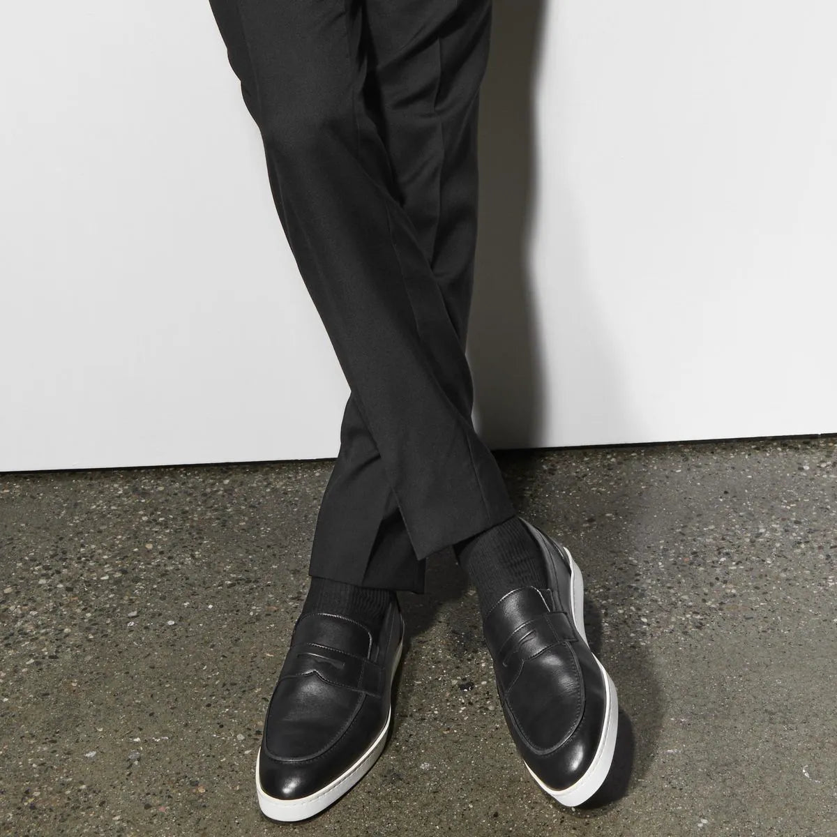 Randolph Slip-on Sneaker - Black Leather