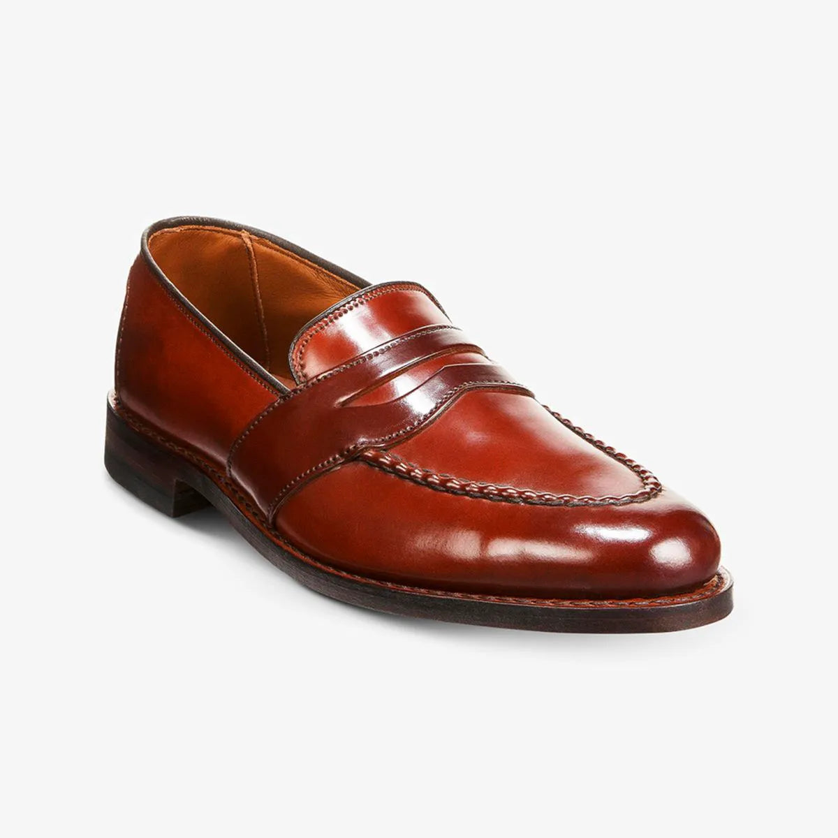 Randolph Shell Cordovan Penny Loafer - Chili Cordovan Leather
