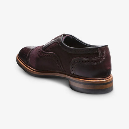 Strandmok Cap-toe Oxford with Dainite Rubber Sole - Burgundy Suede