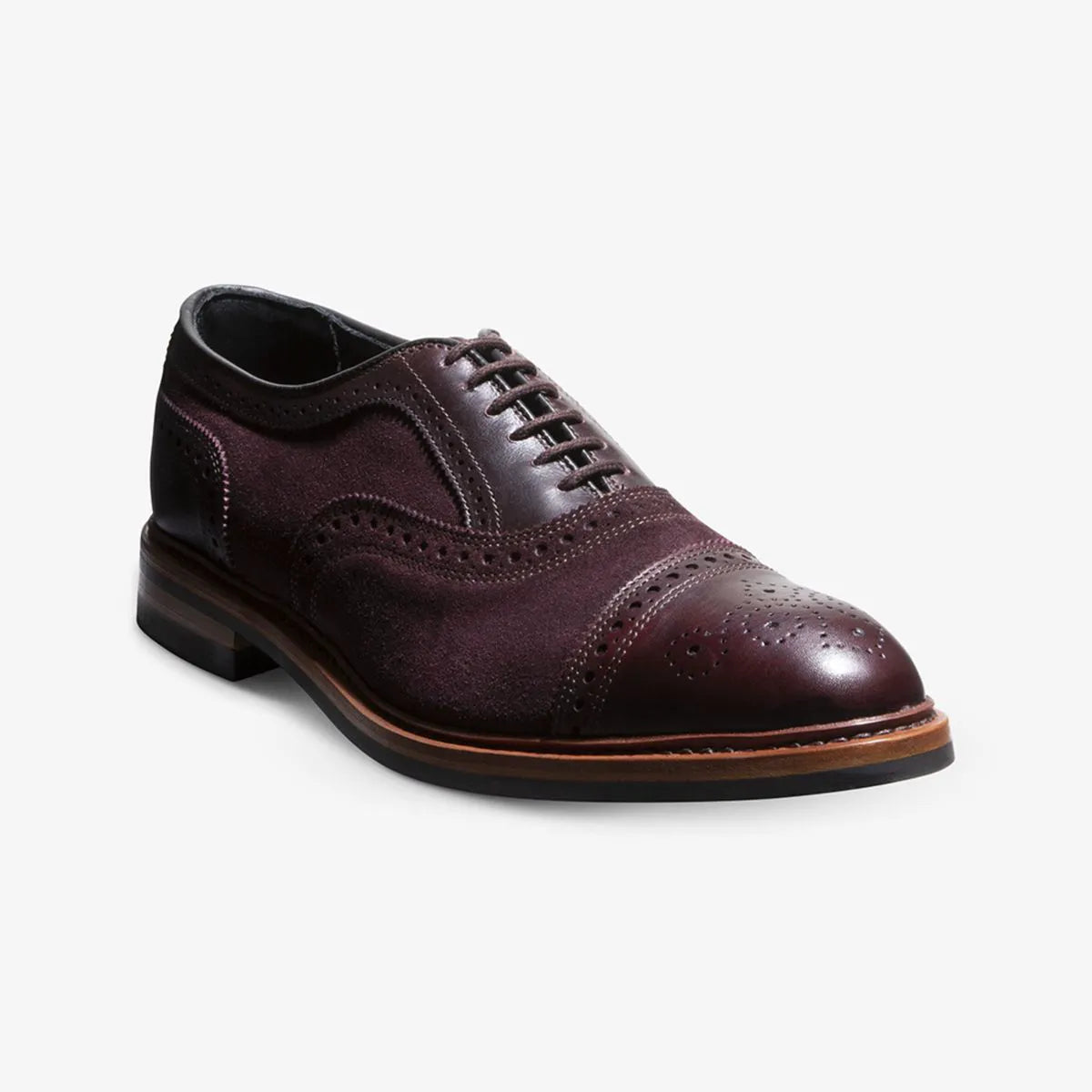 Strandmok Cap-toe Oxford with Dainite Rubber Sole - Burgundy Suede