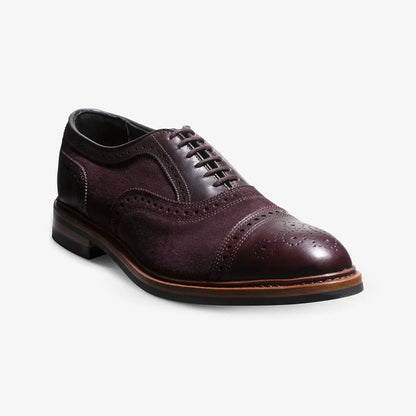 Strandmok Cap-toe Oxford with Dainite Rubber Sole - Burgundy Suede